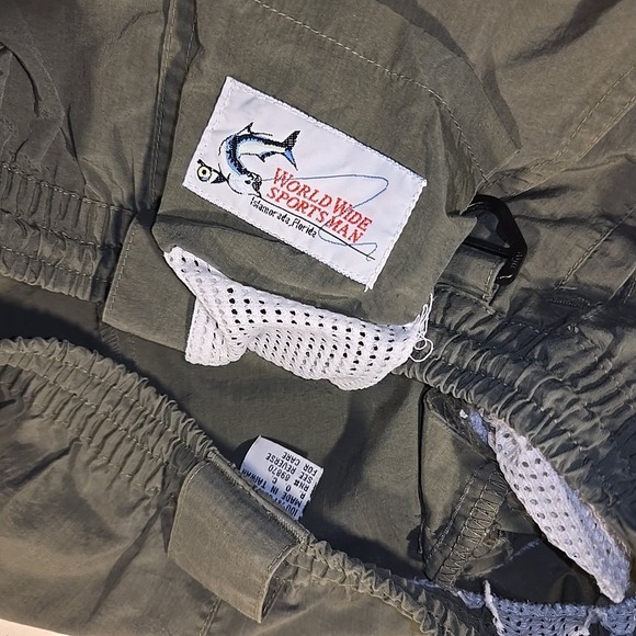 VTG World Wide Sportsman Men M Pants Baggy Zip Convertible Hiking Taiwan 32-42" - Picture 7 of 16